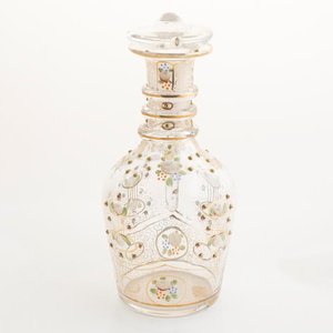 Botellón de Cristal Murano Decorado con Flores y Detalles Dorados - 30cm - imagen 2