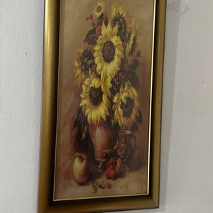 Lote siguiente: Cuadro de Girasoles en Jarrón Dorado