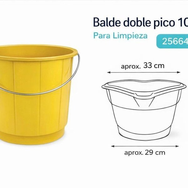 Estante de balde de plástico amarillo y blanco - imagen 3