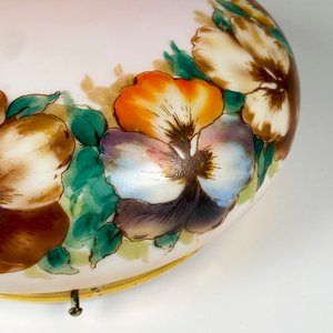 Plafon de vidrio opalinado decoración floral, diámetro 26 cm - imagen 4