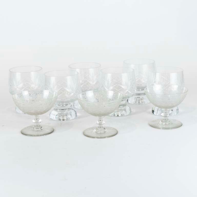 9 Copas de cristal Baccarat - Medidas: 10 y 9cm