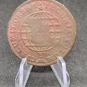 Moneda Antigua de 1785 con Escudo Real y Globo Terráqueo - imagen 4