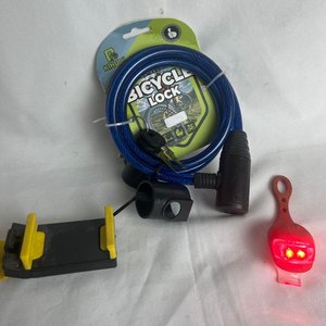 Kit Accesorios para Bicicleta: Candado, Soporte para Celular y Luz Roja - imagen 3