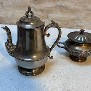 Bandeja y Juego de Té de Alpaca Grabada - imagen 4