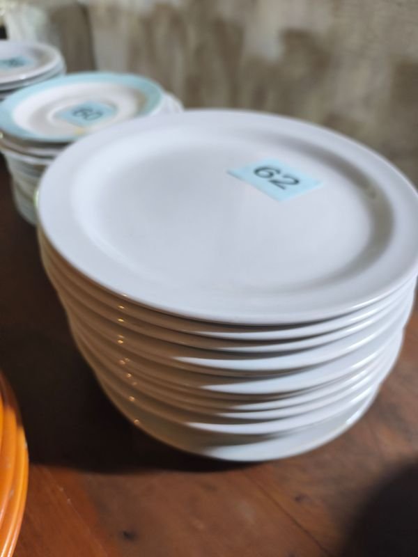 Lote de 12 Platos Grandes Blancos