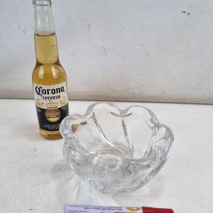 Elegante Cenicero de Cristal Macizo Estilo Murano Diseño Ondulado - imagen 2