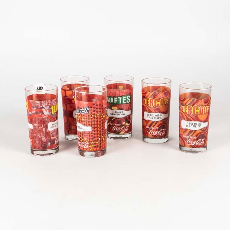 6 vasos de Coca-Cola de vidrio en excelente estado - imagen 2
