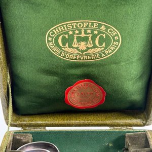 Juego de 12 Cucharas Christofle Alpaca en Estuche Original - imagen 4