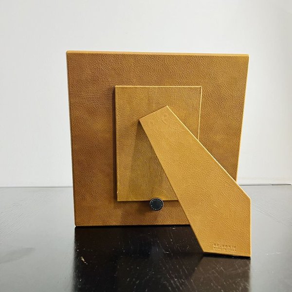 Porta foto italiano con marco de madera y laminado en plata - imagen 2