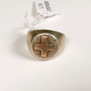 Anillo de Plata y Oro con Cruz de Enfermero - Medida 16 mm - imagen 3
