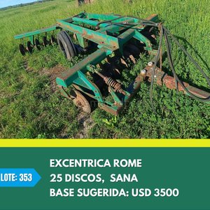 Lote siguiente: Excéntrica Rome 25 Sugerida para Agricultura
