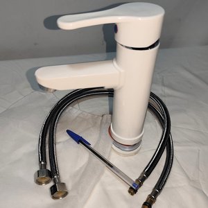 Monocomando de Pileta para Baño en PVC Blanco, Nuevo en Caja - imagen 4