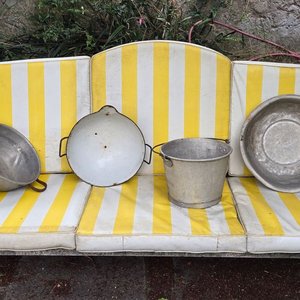 Lote siguiente: Lote de 4 Baldes y Tachos de Aluminio y Esmalte