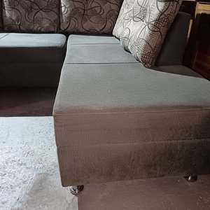 Juego de Living en L Gris con Estampado Geométrico - imagen 6