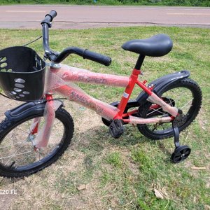 Bicicleta Infantil Roja con Canasto y Rueditas de Apoyo - imagen 1