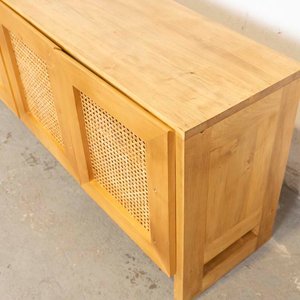 Aparador Bajo Rack de Madera con Frentes Esterillados - imagen 2