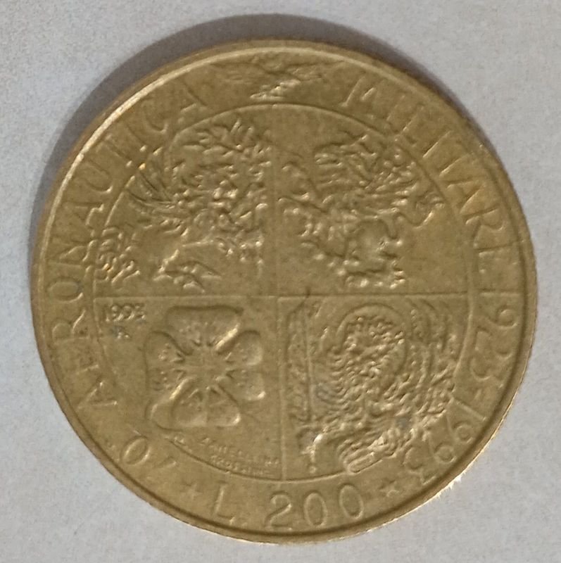 Lote anterior: Moneda Italiana de 200 Liras, Acuñada en el año 1993. Conmemorativa de los 70 años de la Aeronáutica Italiana.