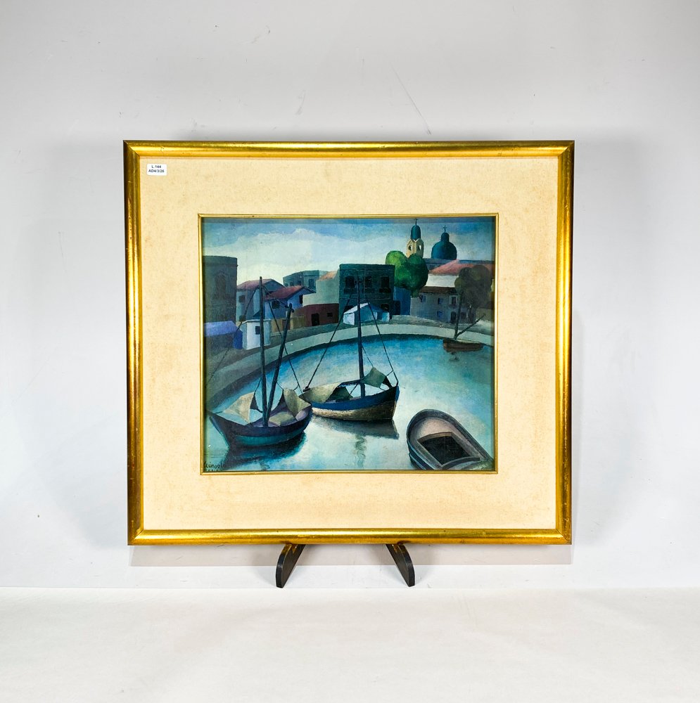 Lote anterior: Pintura de barcos en el agua