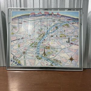Mapa Decorativo Aéreo de París Enmarcado - imagen 5