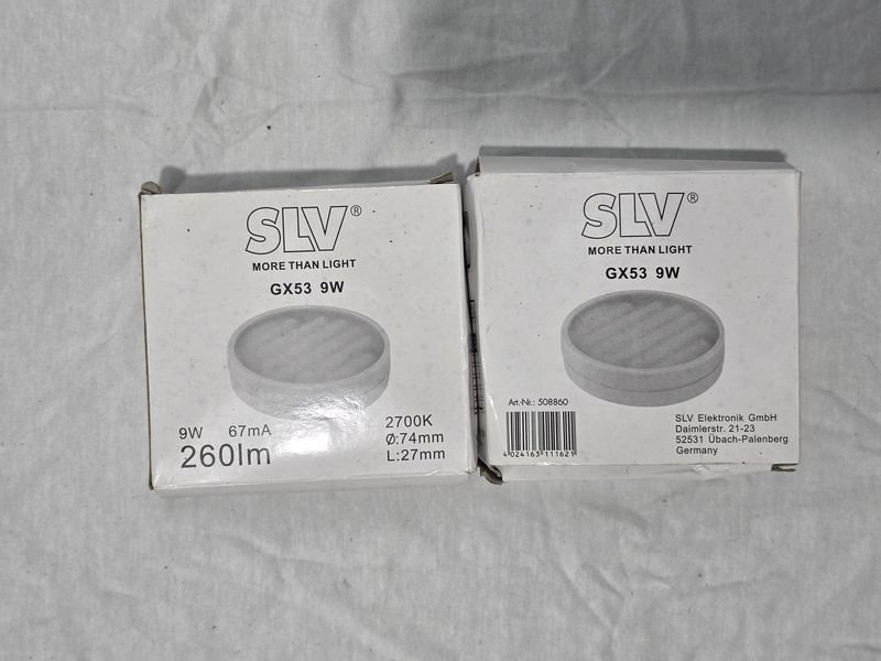 Lámparas LED SLV GX53 9W Fabricación Alemana
