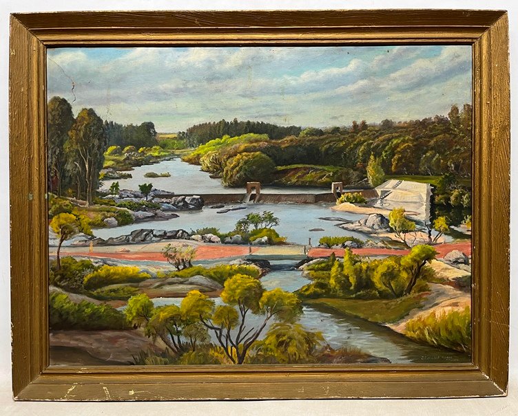 Lote anterior: Pintura de J. Curuchet Maggi, 'Florida', en óleo sobre fibra