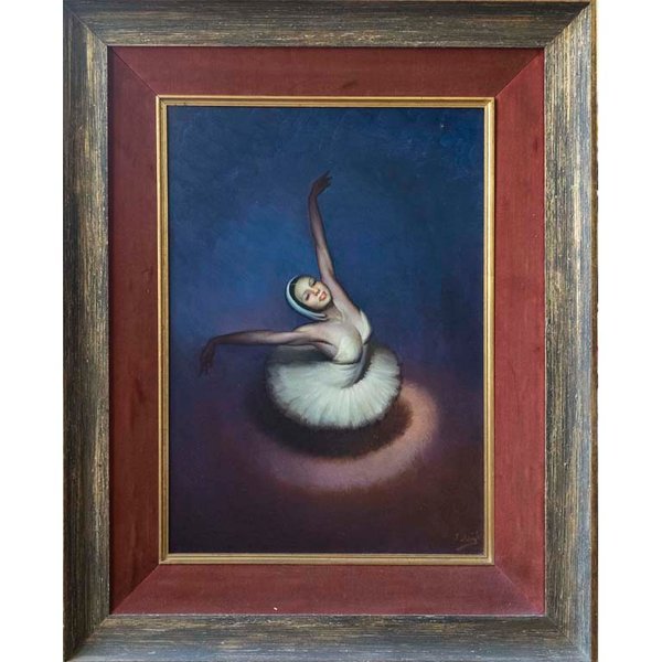 Pintura de bailarina, copia de Degas