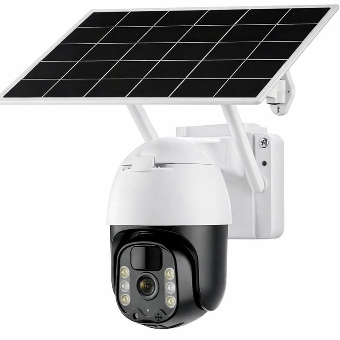 Cámara de Seguridad Wi-Fi Exterior Recargable con Panel Solar y Audio Doble