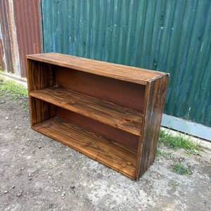 Estante de Madera Rústico con Dos Niveles - imagen 4