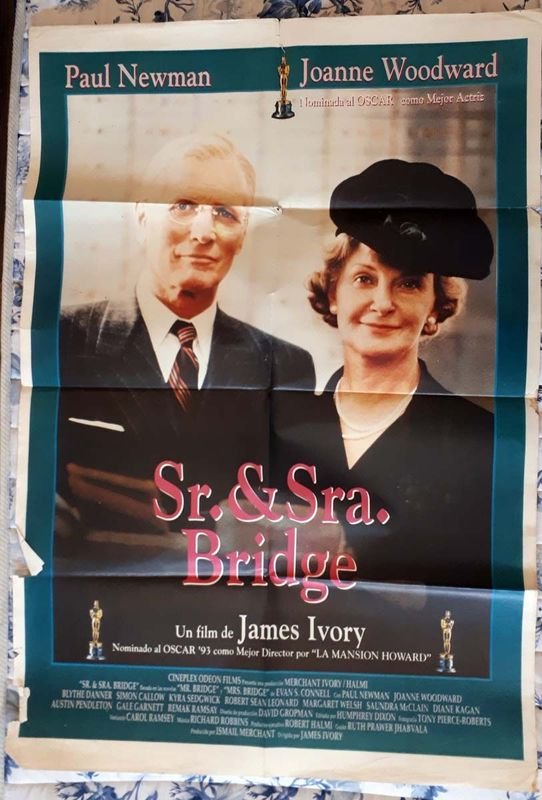 Poster Original "Sr. & Sra. Bridge" con Paul Newman y Joanne Woodward (1990)