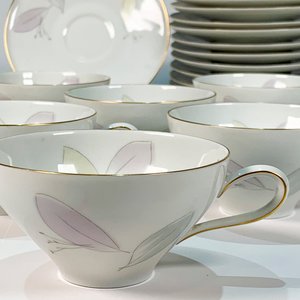 Doce Tazas de Porcelana Bavaria H&C Selb Germany con Platillos - imagen 2