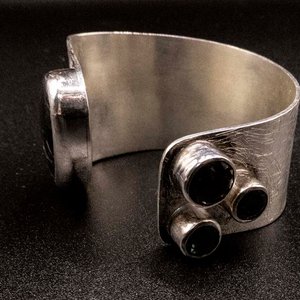 Brazalete de Plata 950 con Jaspe Oceano, Pasiolitas y Cuarzo - imagen 1