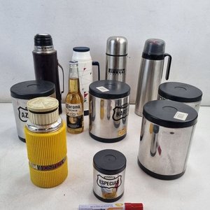 Lote de 10 Termos y Latas de Cocina en Acero Inoxidable y Plástico - imagen 2