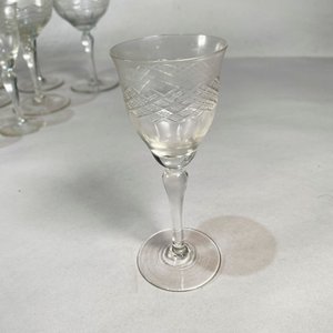 Lote de 20 Copas de Cristal Hialino con Diseño Grabado - imagen 3