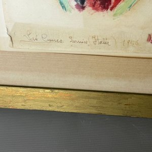 Óleo sobre papel "Estudio Sandías" de José Cúneo, 1956 - imagen 7