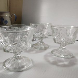 Set de 5 Compoteras de Vidrio Labrado y Liso - imagen 3