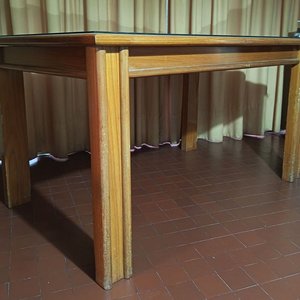 Juego de Comedor: Mesa Extensible con Tapa de Vidrio y 6 Sillas Tapizadas - imagen 8