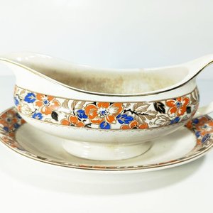 Salsera Vintage de Cerámica Inglesa J&G Meakin con Flores - imagen 4