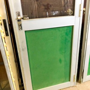 Puerta de Aluminio y Vidrio con Panel Verde - imagen 4