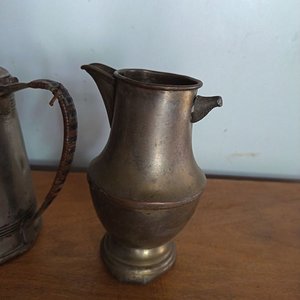 Lote de Jarritas y Cafeteras Metálicas Antiguas - imagen 4