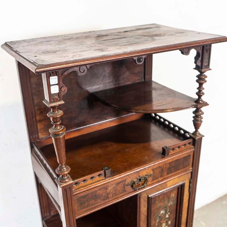 Estante colonial con cajón y puertita para restaurar - imagen 2