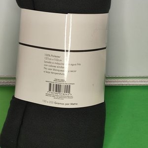 Manta Polar Negra Una Plaza Selecta 100% Poliéster - imagen 2