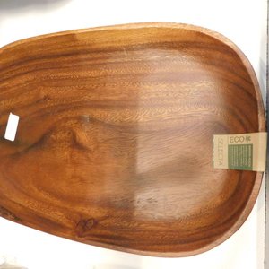 Bandeja cóncava de madera para copetín o ensaladas - imagen 3