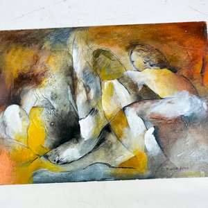 Dos Obras de Arte Abstracto: Lienzos Firmados - imagen 3