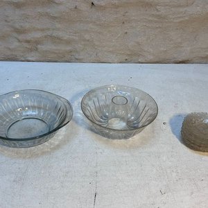 Set de Flanera, Bowl y Platitos de Vidrio - imagen 2