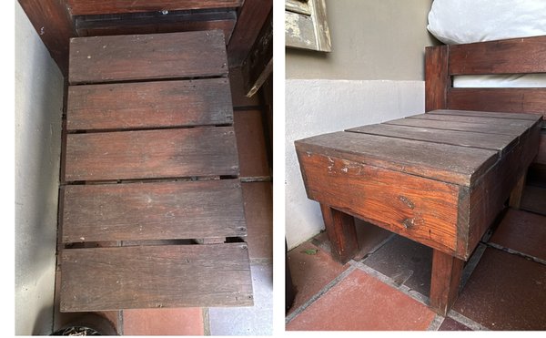 Mesa Ratona Rústica de Madera Maciza