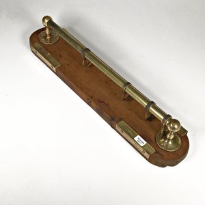 Ganchera Náutica de Madera y Bronce con 4 Ganchos - 50 cm - imagen 2
