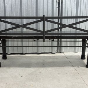 Juego de Exterior de Madera y Metal con Mesa y Bancos - imagen 20