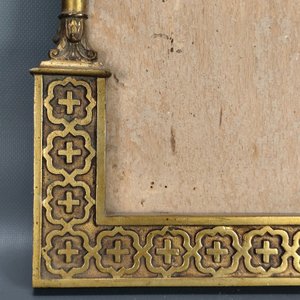 Portarretratos de Bronce Macizo con Diseño Arquitectónico - imagen 5