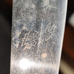 Juego de Cuchillo y Tenedor Trinche con Soportes de Bronce - imagen 3