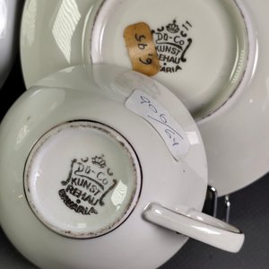 Dúo de Tazas de Café de Porcelana Alemana con Escudo "Köln a. Rhein" - imagen 8
